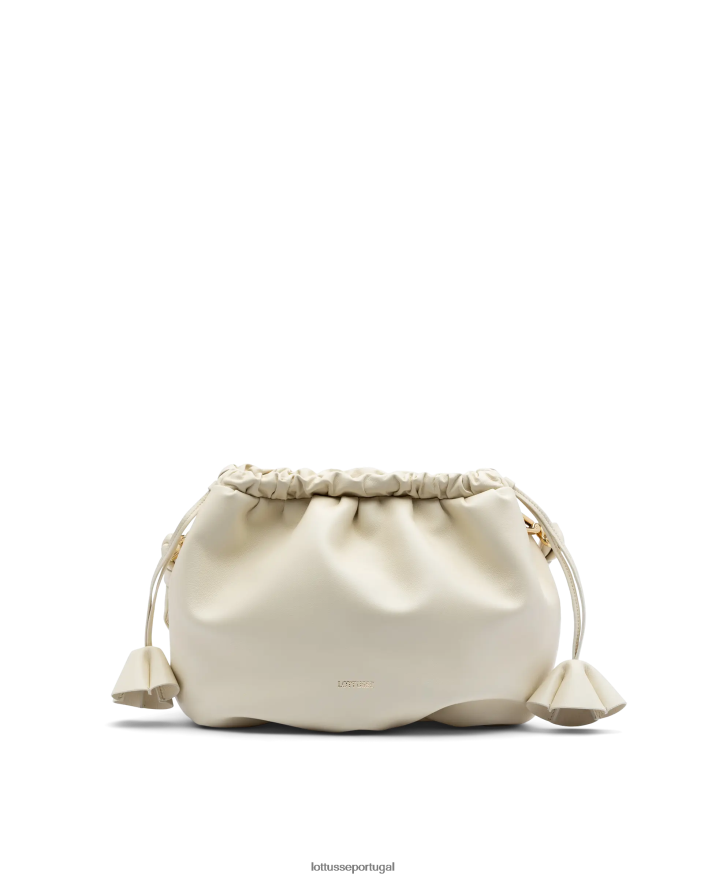 ponto Lottusse mulheres bolsa com alça superior macia serena cordeiro off white 86F22T328 acessórios