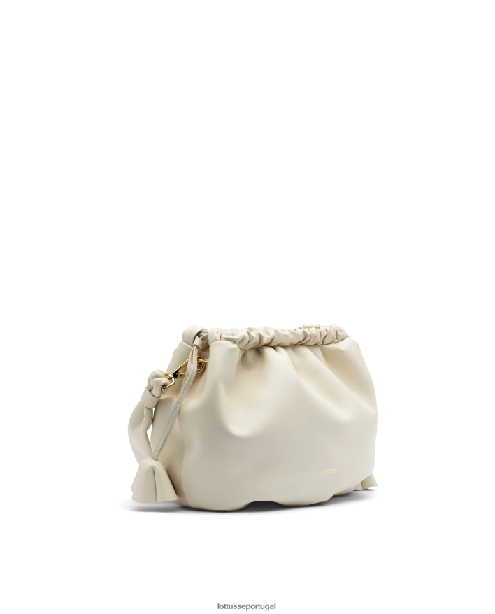 ponto Lottusse mulheres bolsa com alça superior macia serena cordeiro off white 86F22T328 acessórios