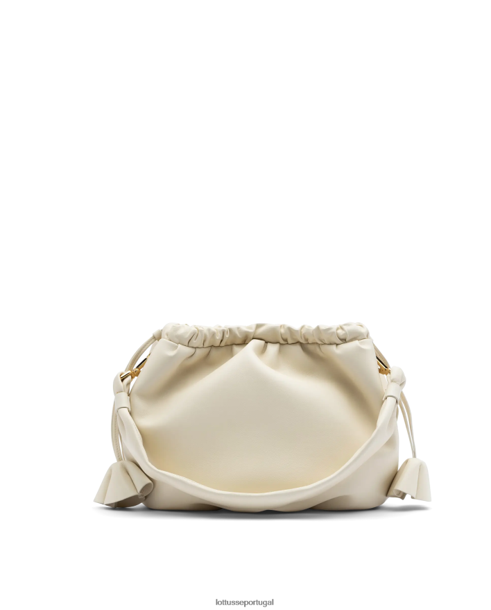 ponto Lottusse mulheres bolsa com alça superior macia serena cordeiro off white 86F22T328 acessórios