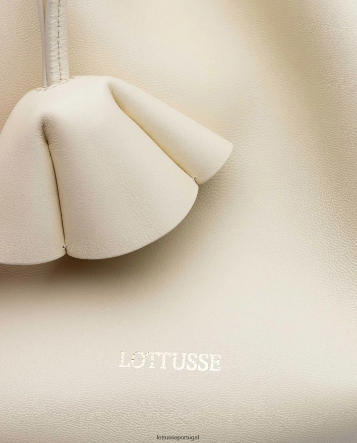 ponto Lottusse mulheres bolsa com alça superior macia serena cordeiro off white 86F22T328 acessórios
