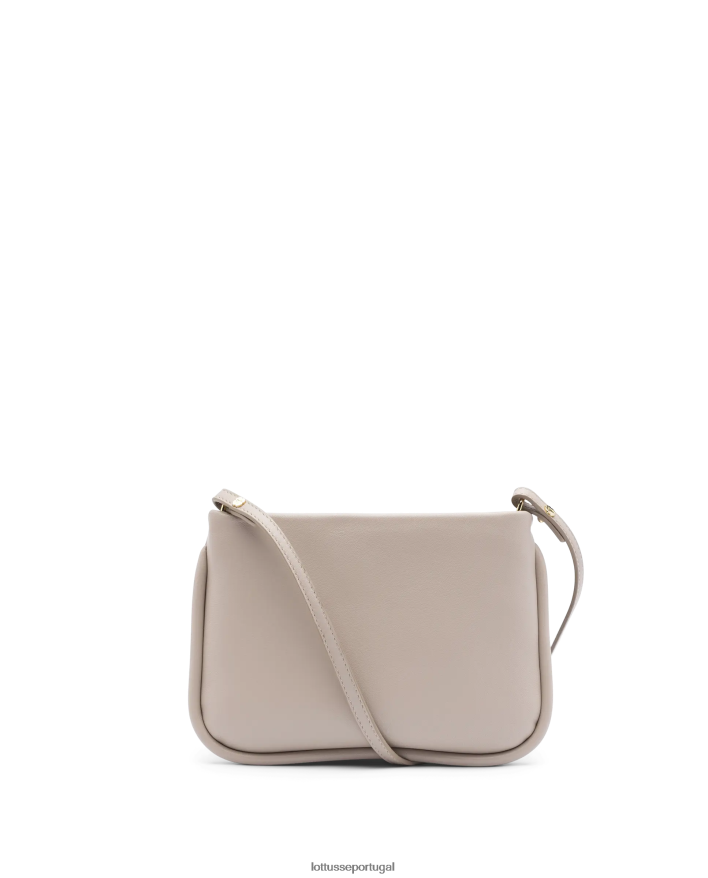 ponto Lottusse mulheres bolsa serena com alça superior de bezerro de grão liso bege 86F22T335 acessórios