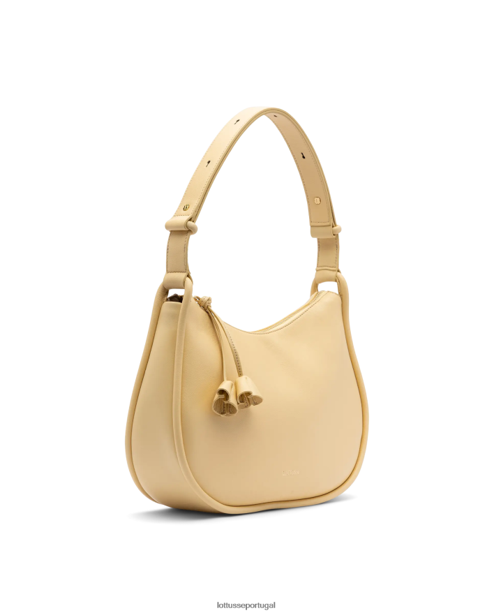 ponto Lottusse mulheres bolsa de ombro macia de cordeiro amarelo serena amarelo 86F22T332 acessórios