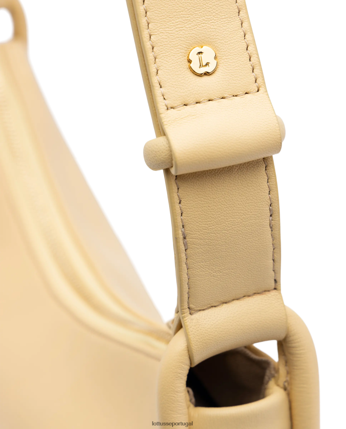 ponto Lottusse mulheres bolsa de ombro macia de cordeiro amarelo serena amarelo 86F22T332 acessórios
