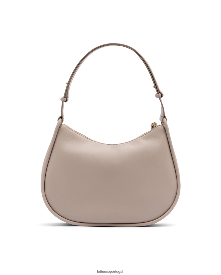 ponto Lottusse mulheres bolsa de ombro macia de cordeiro serena bege 86F22T333 acessórios