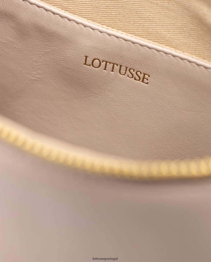 ponto Lottusse mulheres bolsa de ombro macia de cordeiro serena bege 86F22T333 acessórios