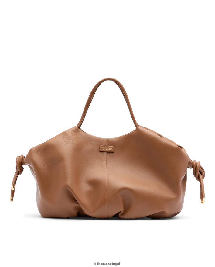 ponto Lottusse mulheres bolsa de ombro macia de cordeiro serena marrom 86F22T329 acessórios
