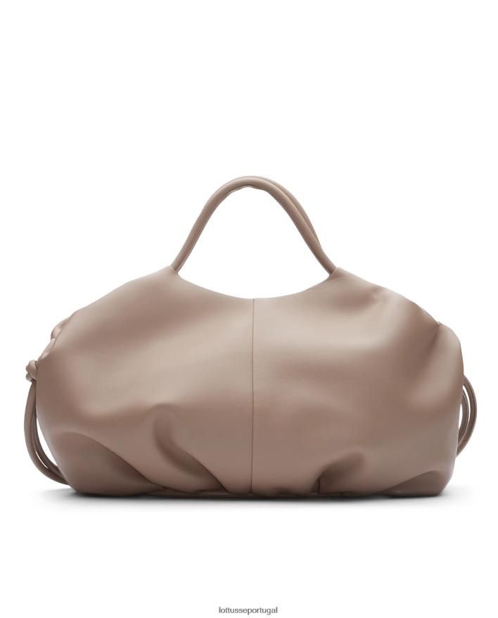 ponto Lottusse mulheres bolsa de ombro macia de cordeiro serena merino cinza 86F22T330 acessórios