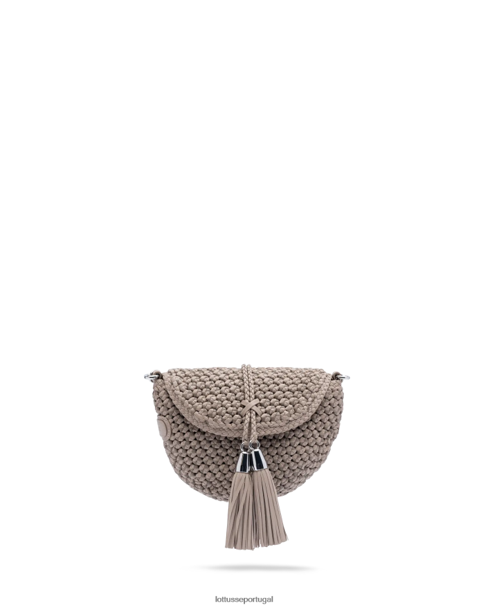 ponto Lottusse mulheres bolsa crossbody macia de cordeiro merino noodbag bege 86F22T342 acessórios