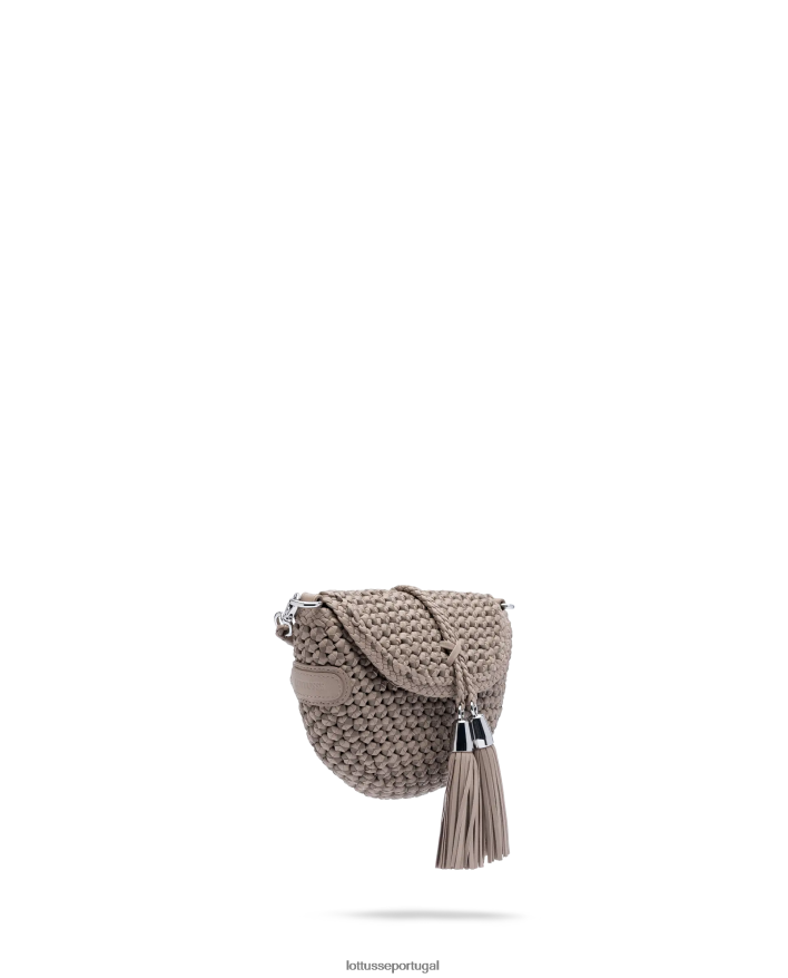 ponto Lottusse mulheres bolsa crossbody macia de cordeiro merino noodbag bege 86F22T342 acessórios