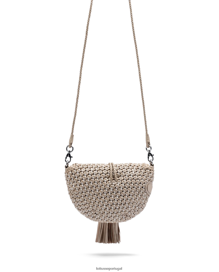 ponto Lottusse mulheres bolsa crossbody macia de cordeiro merino noodbag prata 86F22T338 acessórios