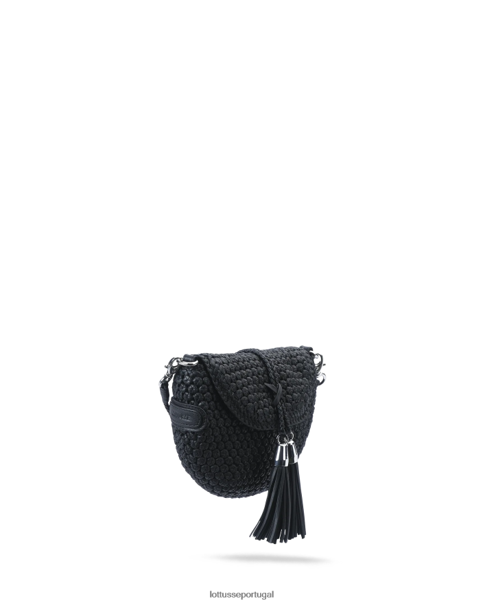 ponto Lottusse mulheres bolsa crossbody macia de cordeiro merino noodbag preto 86F22T336 acessórios