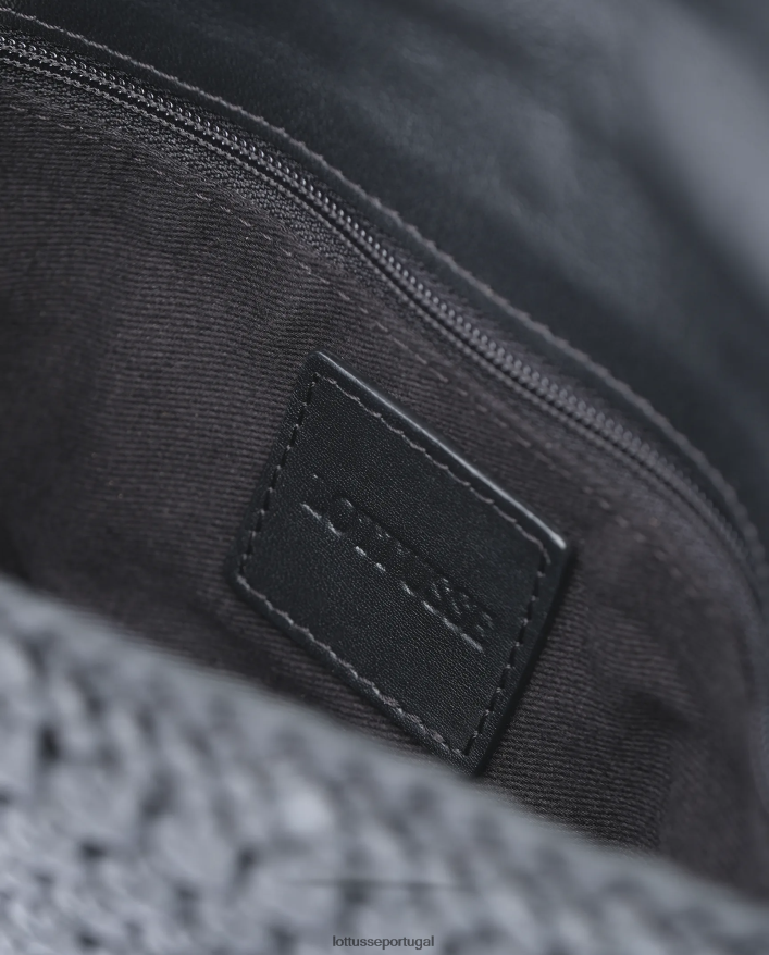 ponto Lottusse mulheres bolsa crossbody macia de cordeiro merino noodbag preto 86F22T336 acessórios