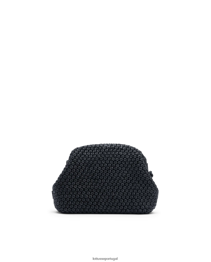 ponto Lottusse mulheres bolsa crossbody macia de cordeiro merino noodbag preto 86F22T347 acessórios