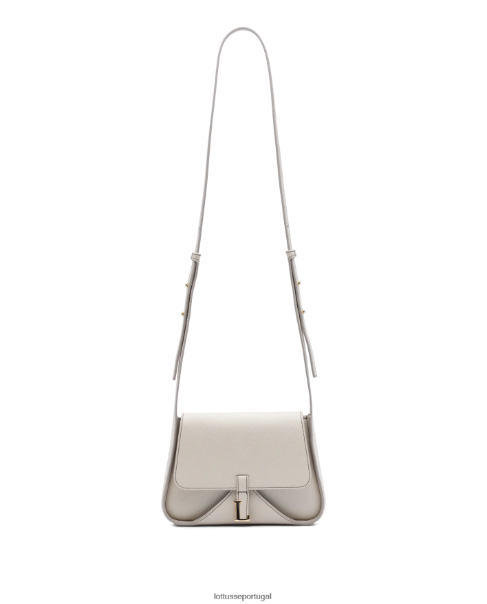 ponto Lottusse mulheres bolsa crossbody talaia grão bezerro off white 86F22T326 acessórios