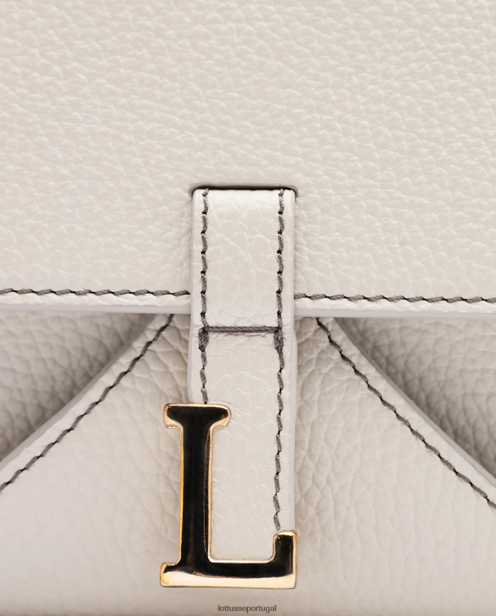 ponto Lottusse mulheres bolsa crossbody talaia grão bezerro off white 86F22T326 acessórios