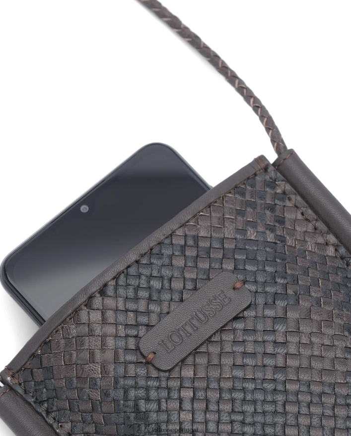 ponto Lottusse mulheres bolsa de telefone de cabra para piquenique preto 86F22T383 acessórios