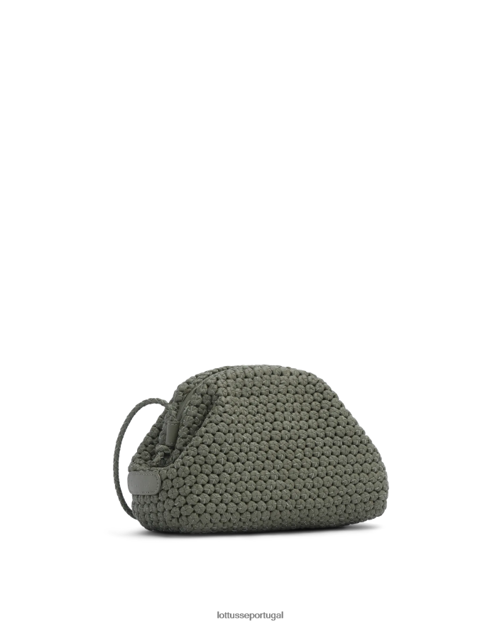 ponto Lottusse mulheres bolsa clutch de cordeiro multicolorida noodbag verde 86F22T380 acessórios