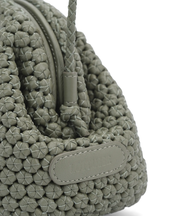 ponto Lottusse mulheres bolsa clutch de cordeiro multicolorida noodbag verde 86F22T380 acessórios