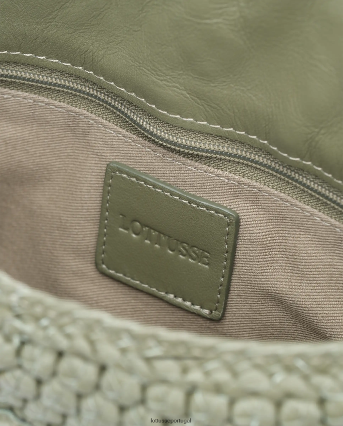 ponto Lottusse mulheres bolsa de cordeiro multicolorida noodbag verde 86F22T384 acessórios