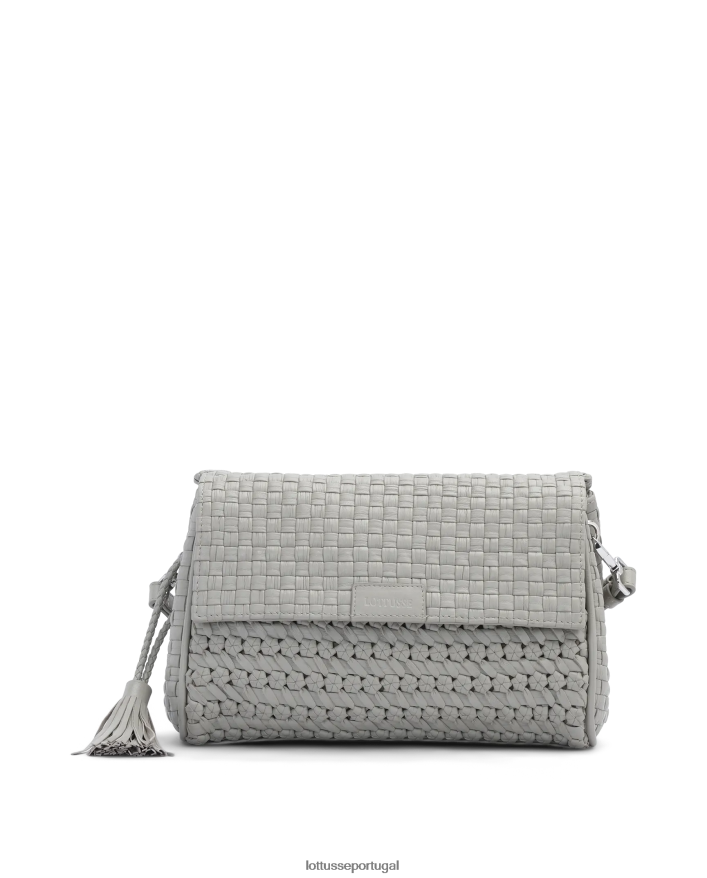 ponto Lottusse mulheres noodbag cordeiro crossbody noodbag cinza 86F22T386 acessórios