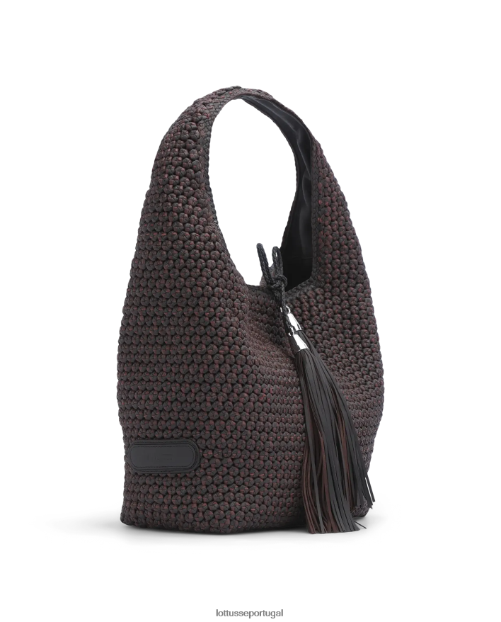 ponto Lottusse mulheres noodbag cordeiro hobo noodbag café 86F22T390 acessórios