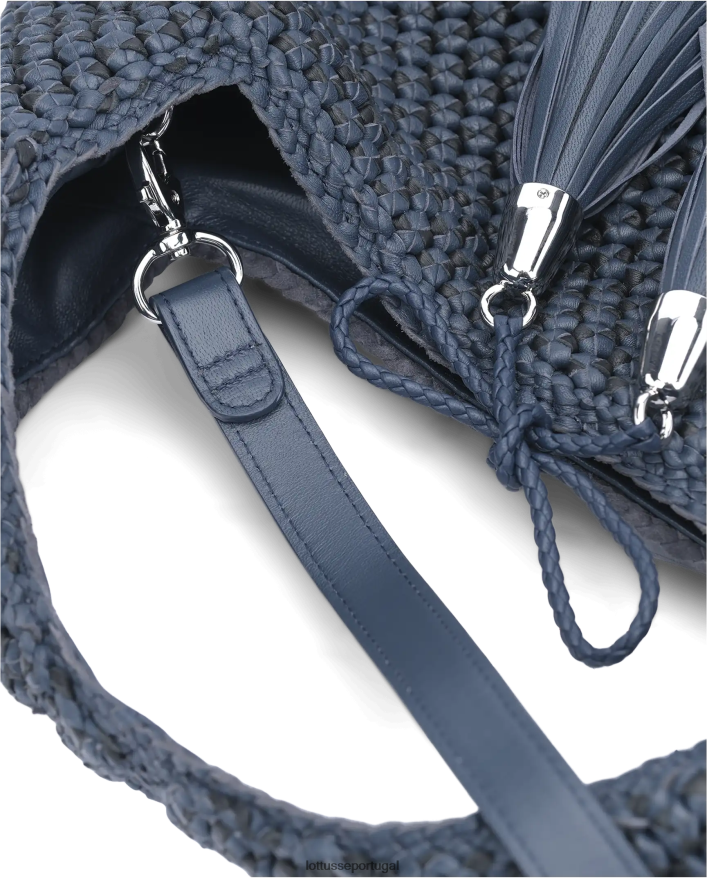 ponto Lottusse mulheres noodbag cordeiro hobo noodbag marinha 86F22T388 acessórios