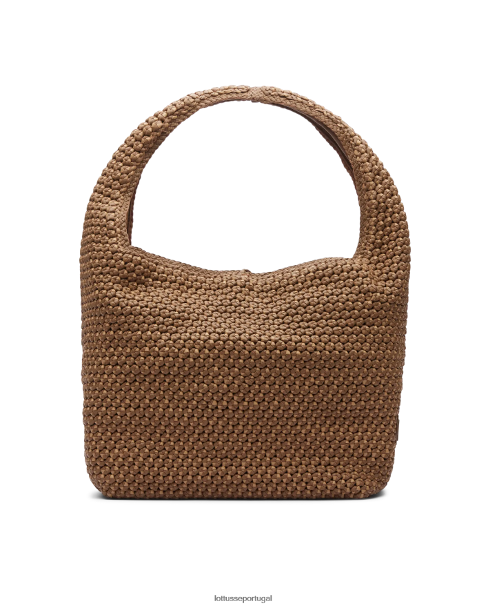 ponto Lottusse mulheres noodbag merino cordeiro macio vagabundo marrom 86F22T359 acessórios