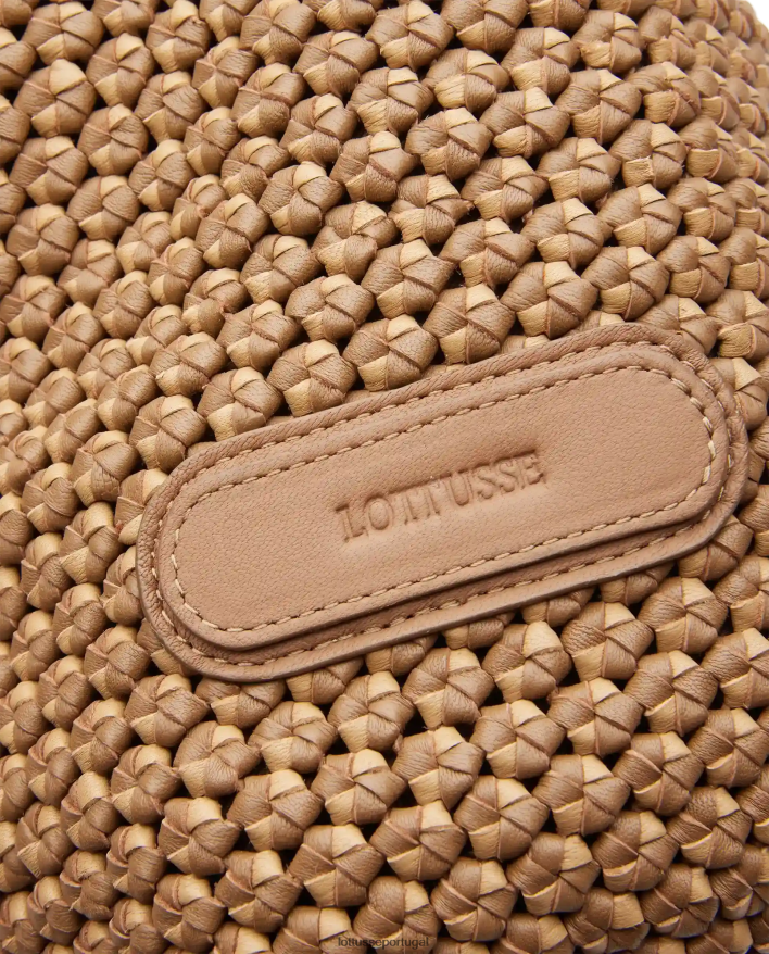 ponto Lottusse mulheres noodbag merino cordeiro macio vagabundo marrom 86F22T359 acessórios