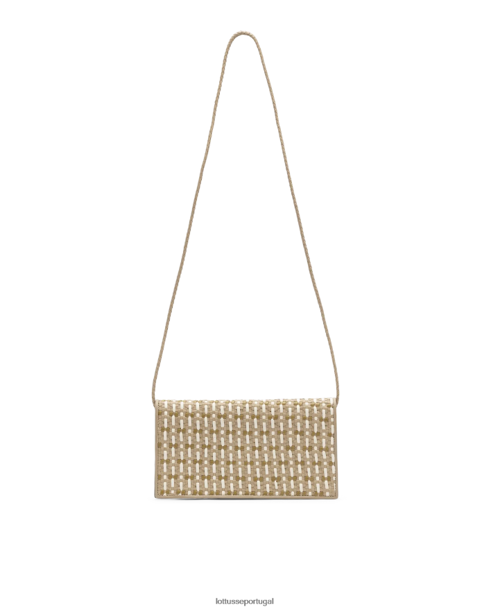 ponto Lottusse mulheres bolsa especial com alça superior de cabra trançada multicolorida amarelo 86F22T366 acessórios