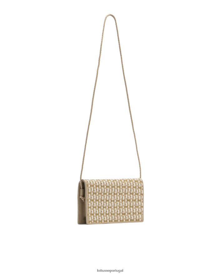 ponto Lottusse mulheres bolsa especial com alça superior de cabra trançada multicolorida amarelo 86F22T366 acessórios