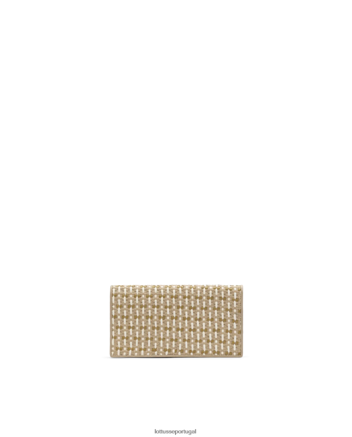 ponto Lottusse mulheres bolsa especial com alça superior de cabra trançada multicolorida amarelo 86F22T366 acessórios