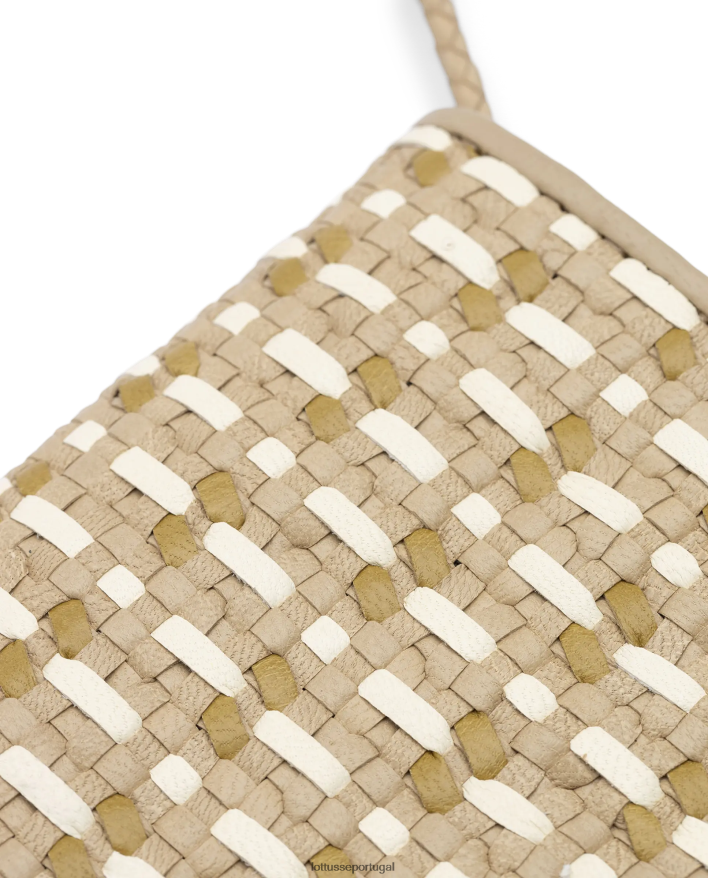 ponto Lottusse mulheres bolsa especial com alça superior de cabra trançada multicolorida amarelo 86F22T366 acessórios