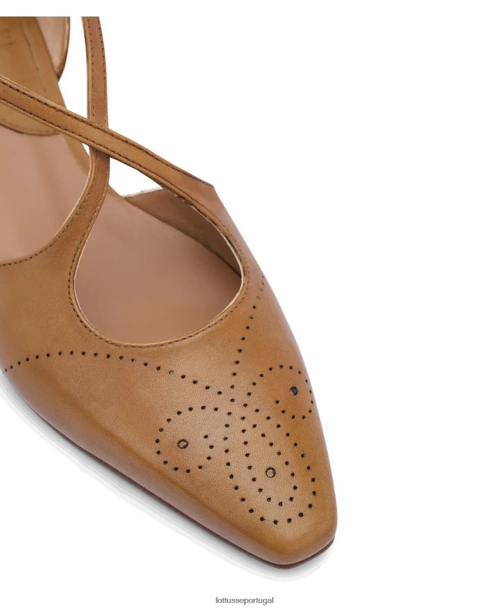 ponto Lottusse mulheres Bailarinas de bezerro smithson crust anilina verde oliva 86F22T216 calçados