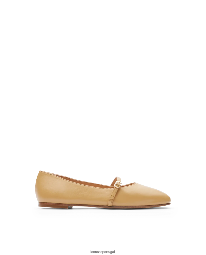 ponto Lottusse mulheres bailarinas de cordeiro macio amarelo goya amarelo 86F22T267 calçados