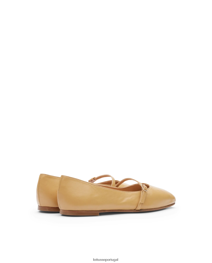 ponto Lottusse mulheres bailarinas de cordeiro macio amarelo goya amarelo 86F22T267 calçados