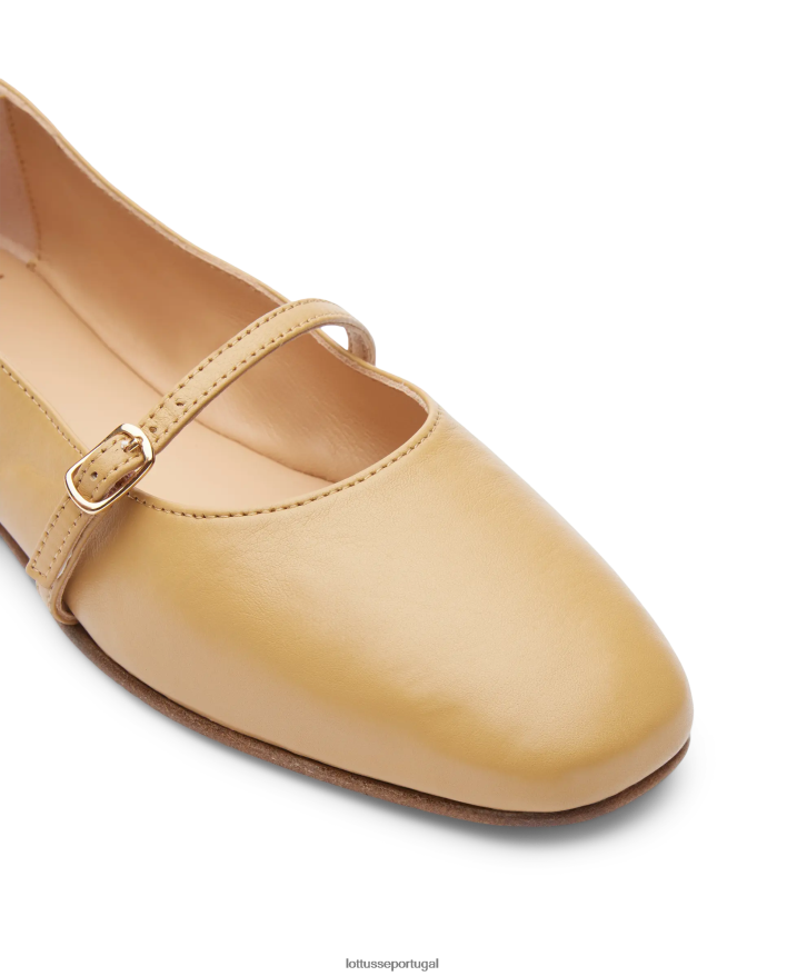 ponto Lottusse mulheres bailarinas de cordeiro macio amarelo goya amarelo 86F22T267 calçados