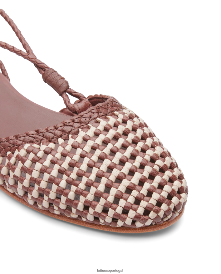 ponto Lottusse mulheres bailarinas de couro de malha de cordeiro delice multicolorido 86F22T290 calçados