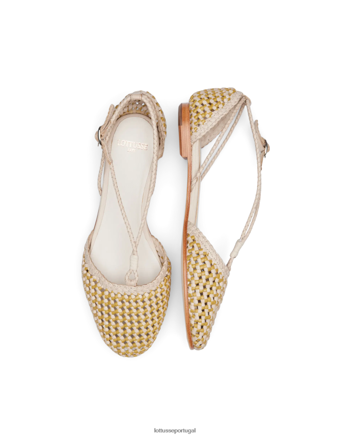 ponto Lottusse mulheres bailarinas de couro de malha de cordeiro delice multicolorido 86F22T291 calçados