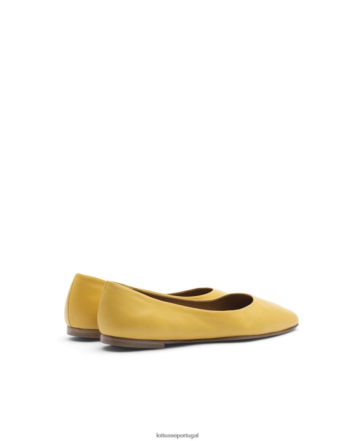 ponto Lottusse mulheres bel lamb bailarinas macias amarelo 86F22T262 calçados
