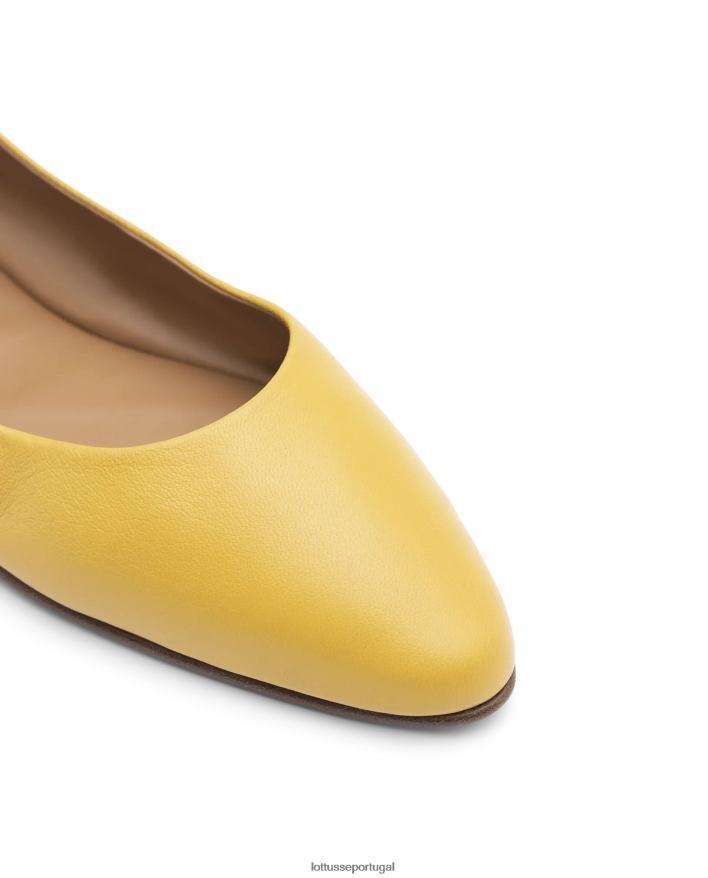 ponto Lottusse mulheres bel lamb bailarinas macias amarelo 86F22T262 calçados