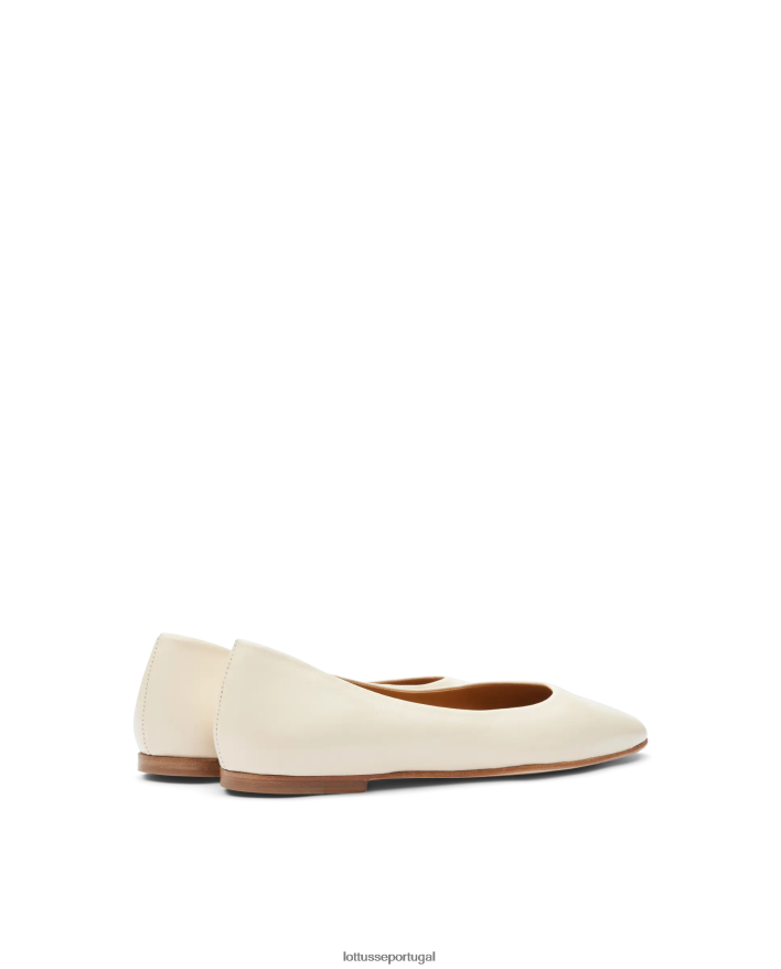 ponto Lottusse mulheres bel lamb bailarinas macias off white 86F22T264 calçados