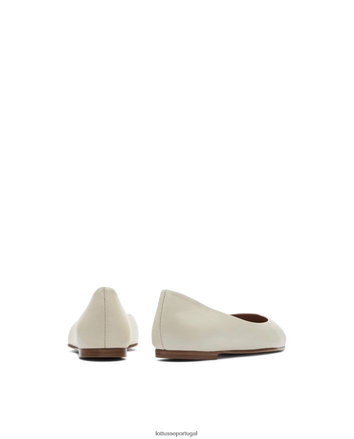 ponto Lottusse mulheres bel lamb bailarinas macias off white 86F22T264 calçados