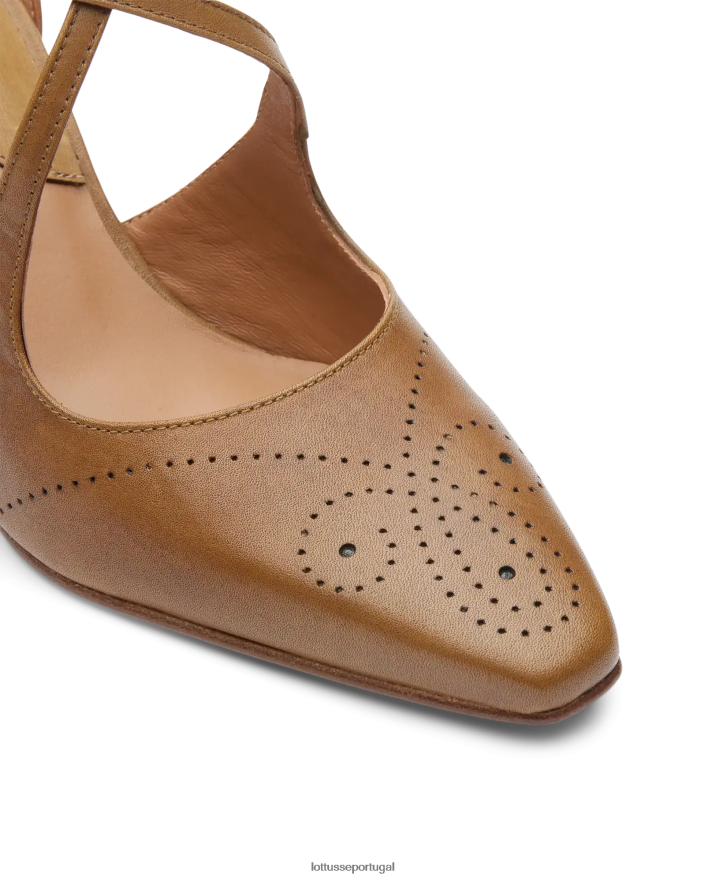 ponto Lottusse mulheres bombas de bezerro smithson crust anilina marrom 86F22T222 calçados