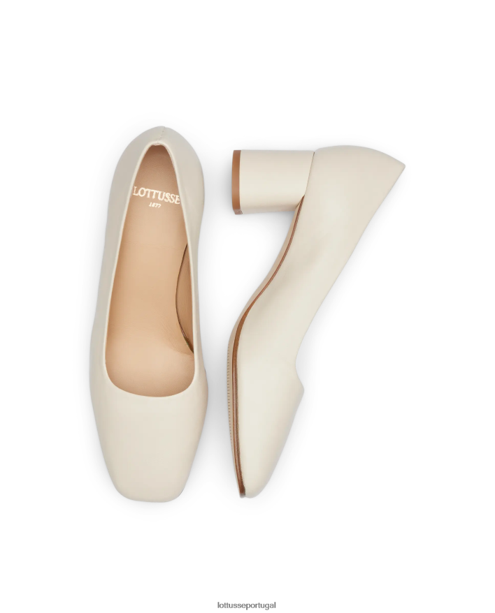 ponto Lottusse mulheres bombas macias de cordeiro nicole off white 86F22T282 calçados