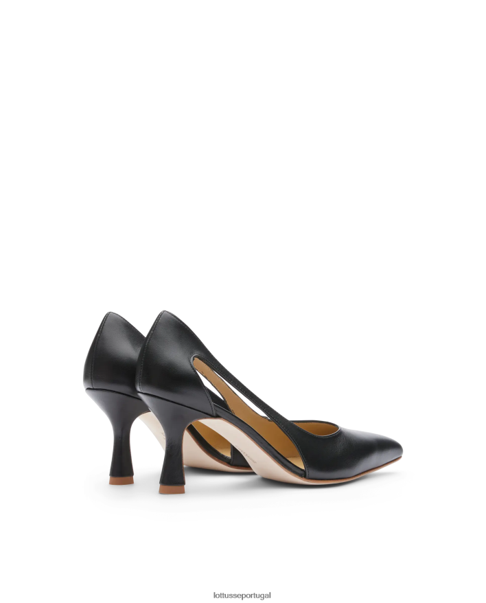 ponto Lottusse mulheres carla bombas de bezerro simples preto 86F22T230 calçados