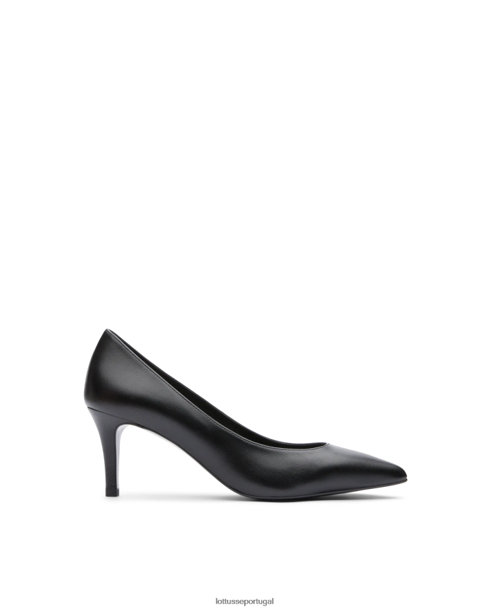ponto Lottusse mulheres carla bombas de bezerro simples preto 86F22T406 calçados