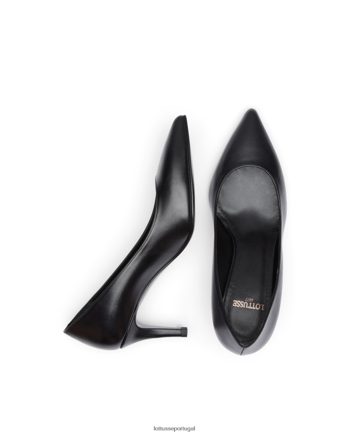 ponto Lottusse mulheres carla bombas de bezerro simples preto 86F22T406 calçados