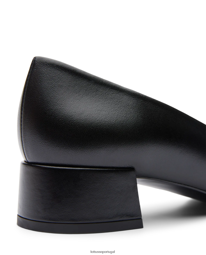 ponto Lottusse mulheres carla bombas de bezerro simples preto 86F22T407 calçados