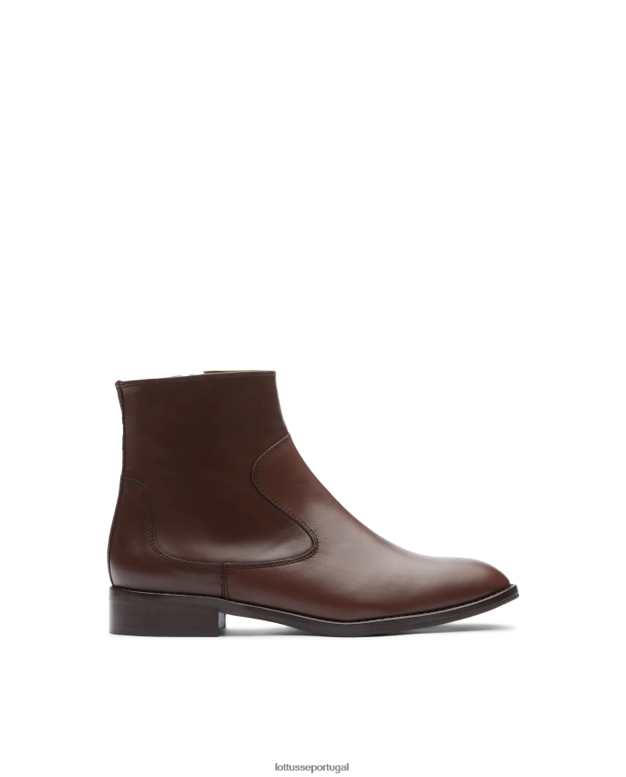 ponto Lottusse mulheres bota claire de cano curto café 86F22T401 calçados
