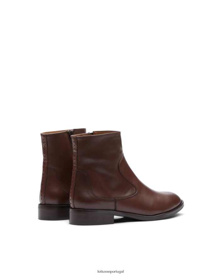 ponto Lottusse mulheres bota claire de cano curto café 86F22T401 calçados